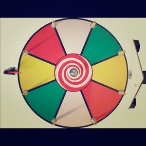 Prize Wheel 12in’ Color Face Classic Wooden Design